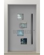 LIM 14E - modern aluminum door with four square windows