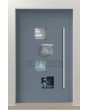 LIM 14E - modern aluminum door with four square windows