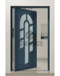 PIVOT 15E - aluminum pivot door with with decorative glass 