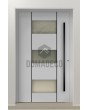 LIM AP13 - thermally insulated modern aluminum entry door with glass
