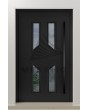 PIVOT CL11 - glazed traditional aluminum pivot door with decorative frame