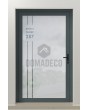 LIM Glass S23 -  aluminium front door milk with transparent adress