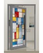 PIVOT SG1 - Stained Glass external aluminum pivot door