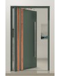 PIVOT V28 - aluminum front door with wooden decor