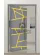 PIVOT W360 - modern aluminum pivot door with stripes