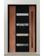 LIM V09 - aluminum entry door with wooden decor