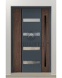 LIM V09 - aluminum entry door with wooden decor
