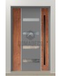 LIM V09 - aluminum entry door with wooden decor