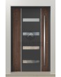 LIM V09 - aluminum entry door with wooden decor