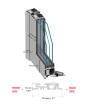 LIM Glass S22 - aluminium front door milk with transparent decor
