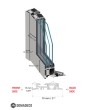 LIM FS3 - aluminum grey hinged door with fusing glass