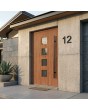 Golden oak high quality elegance aluminum front door for home