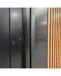 PIVOT RAIL3 - aluminium pivot door with vertical slats made of aluminium profiles