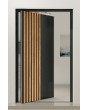 PIVOT RAIL3 - aluminium pivot door with vertical slats made of aluminium profiles