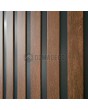 LIM RAIL4 double - aluminum double door with vertical slats and window