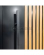 LIM RAIL 5 double - aluminum double front door with vertical slats made of aluminum profiles
