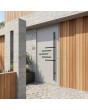 White aluminum outdoor door