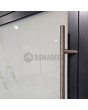 LIM Glass S22 - aluminium front door milk with transparent decor