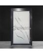 LIM Glass S11 - frosted aluminium entry door with transparent decor