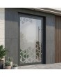 Anthracite external frosted front door with transparent decor