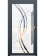 LIM Glass S18 -  aluminum front door milk with transparent decor