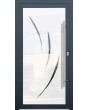 LIM Glass S19 - aluminum front door milk with transparent decor