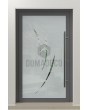 LIM Glass S19 - aluminum front door milk with transparent decor