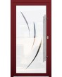 LIM Glass S19 - aluminum front door milk with transparent decor