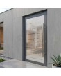 Anthracite aluminum front door milk with transparent decor