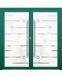LIM GLASS double  S - frosted aluminum double door with transparent motif