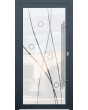 LIM Glass S22 - aluminium front door milk with transparent decor