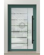 LIM Glass S7 - external aluminum frosted door with transparent decor