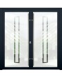 LIM GLASS double  S - frosted aluminum double door with transparent motif
