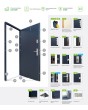 Fargo 37 - 38.4  (35.8 door slab) x 80 inch RAL 2003 front door