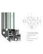 S68-S2 - single casement aluminum window