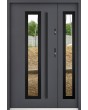 Sta Hevelius Duo Noir - glass entry doors residential with side panel
