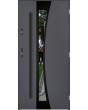 Sta Gemini noir - stainless steel front door with black frame arround glass