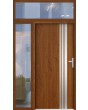 custom configuration - STA steel door with left and top glass panel (view from the outside)