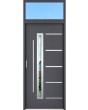 custom configuration - STA anti-burglary steel door with top glass panel 