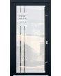 LIM Glass S23 -  aluminium front door milk with transparent adress