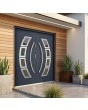 Anthracite high security exterior metal double door with glass