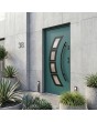green steel front door