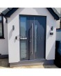 Anthracite external stylish modern aluminum front door