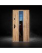 Turners oak custom made modern metal door