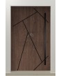 PIVOT V37 - stylish aluminum pivot front door with stripes