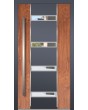 LIM V09 - aluminum entry door with wooden decor