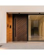 LIM V11 - aluminum front door covered sublimated wood