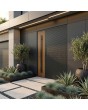 LIM V24 - Modern Front Door with Milled Grooves and Accents