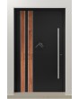 PIVOT V28 - aluminum front door with wooden decor