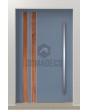 PIVOT V28 - aluminum front door with wooden decor